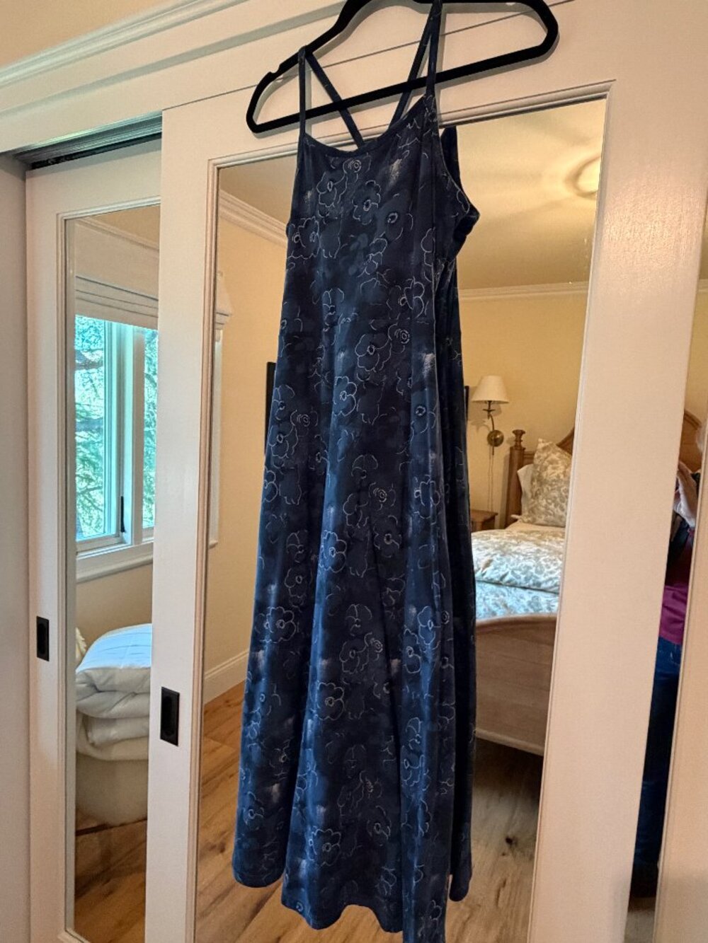 PACT Organic Fit and Flare Midi Dress, Size Medium